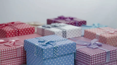 Present boxes rotating loop Stock Footage 32356652