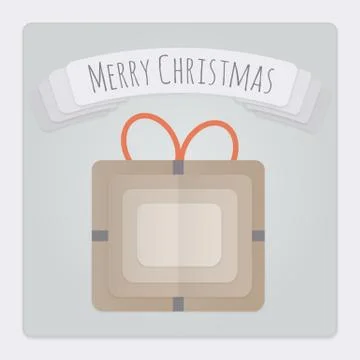 Present Christmas card Stock Illustration