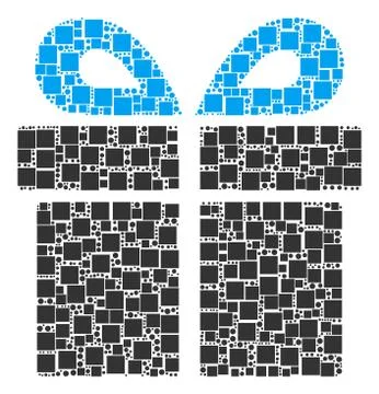 Present Collage of Squares and Circles Illustrazione stock