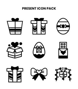 Present DuoTone Design Icons Pack Illustrazione stock