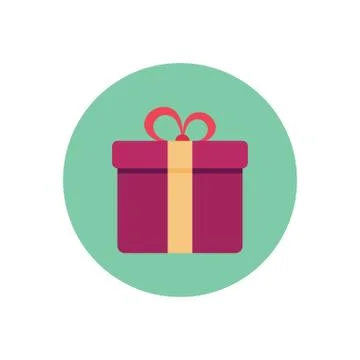Present flat color icon Illustrazione stock