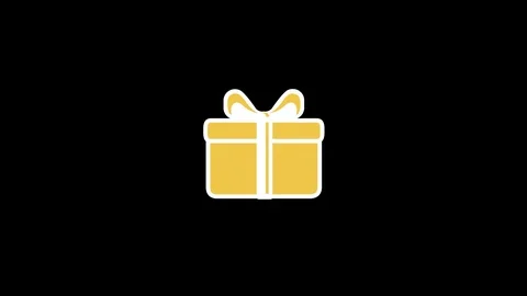 Present Flat Icon Stock Footage 71935980