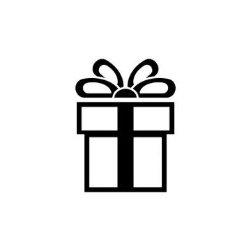 Present, Gift Box Flat Vector Icon Ilustración de archivo