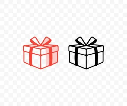 Present, gift box, gift, heart, ribbon, bow and bow-knot, graphic design Stock Illustration