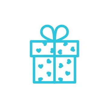 Present, gift box icon. From blue icon set Stock Illustration