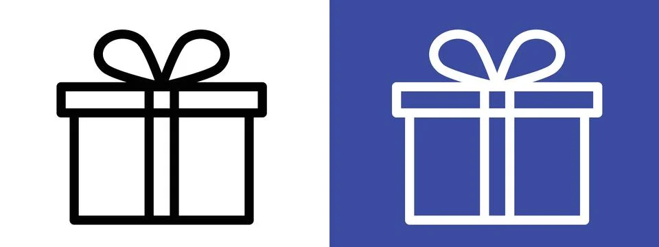 Present gift box icon set. Festive gift box vector illustrations in various.. イラスト素材