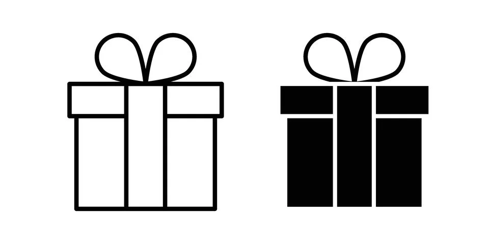 Present gift box icon vector, illustration icon set Stock Illustration