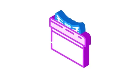 Present gift box isometric icon animation Stock Footage 327294492