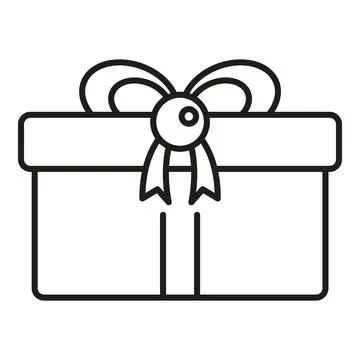 Present gift box with ribbon celebrating special events Illustrazione stock