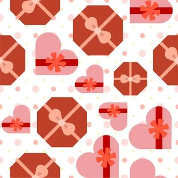 Present gift box seamless pattern suitable for use as wrapping paper gift, ca Stock Illustration