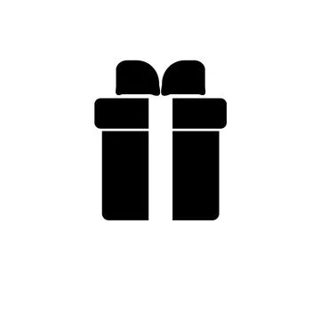 Present, Gift Box Solid Flat Vector Icon Isolated on White Background Stock Illustration