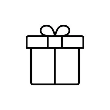 Present Gift Icon Perfect for Celebrations and Giving Stock Illustration