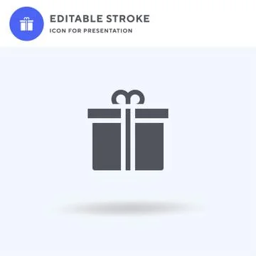 Present icon vector, filled flat sign, solid pictogram isolated on white, logo Stockillustratie