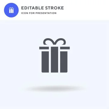 Present icon vector, filled flat sign, solid pictogram isolated on white, logo イラスト素材