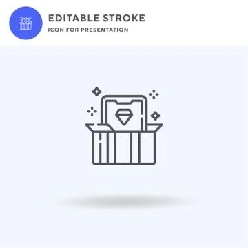 Present icon vector, filled flat sign, solid pictogram isolated on white, logo 스톡 일러스트