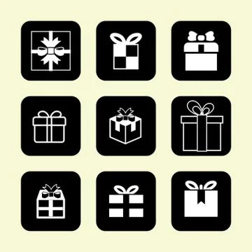 Present icons Stock Illustration