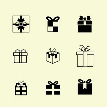 Present icons Stock Illustration