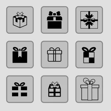 Present icons Stock Illustration