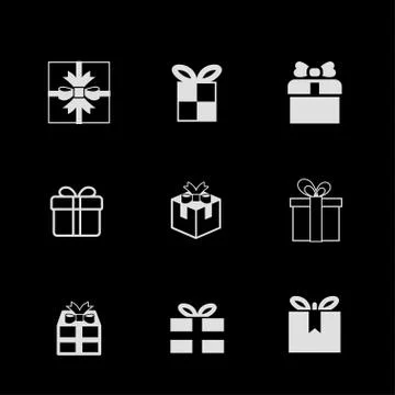 Present icons Stock Illustration