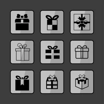 Present icons Stock Illustration