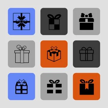 Present icons Stock Illustration