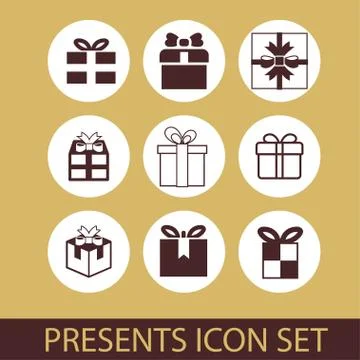 Present icons Stock Illustration