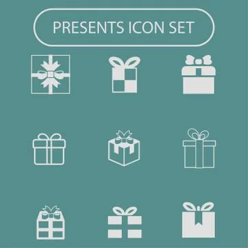 Present icons Stock Illustration