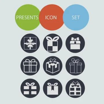 Present icons Stock Illustration