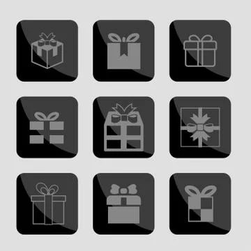Present icons Stock Illustration