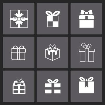 Present icons Stock Illustration
