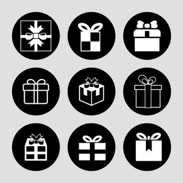 Present icons Stock Illustration