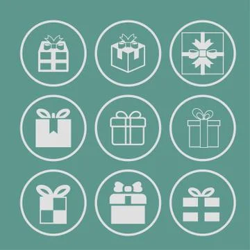 Present icons Stock Illustration