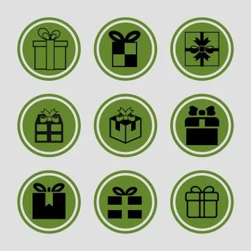 Present icons Stock Illustration
