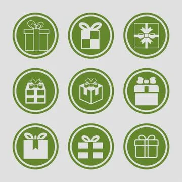 Present icons Stock Illustration