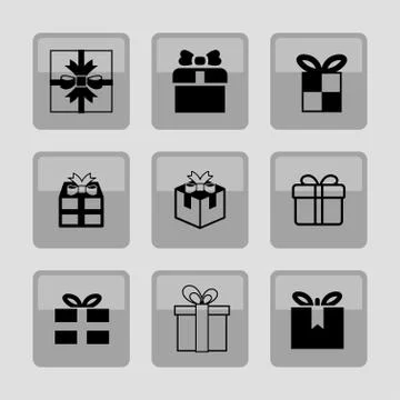 Present icons Stock Illustration