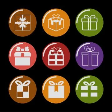 Present icons Stock Illustration