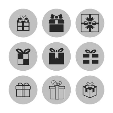 Present icons Stock Illustration