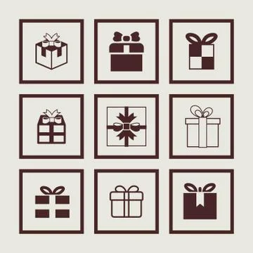 Present icons Stock Illustration