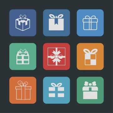 Present icons Stock Illustration