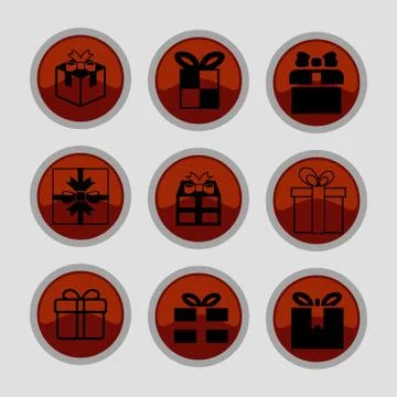 Present icons Stock Illustration