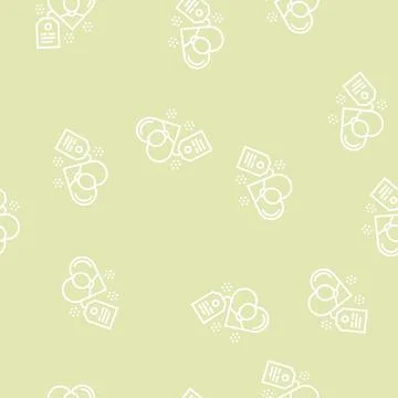 Present with label for love human line seamless pattern Stock Illustration