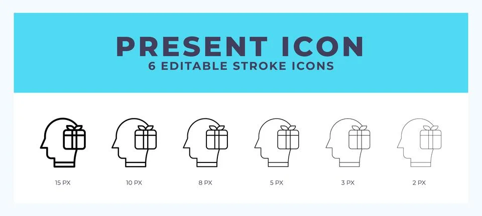 Present line icon. For web. And mobile app. Vector illustration. Stock Illustration
