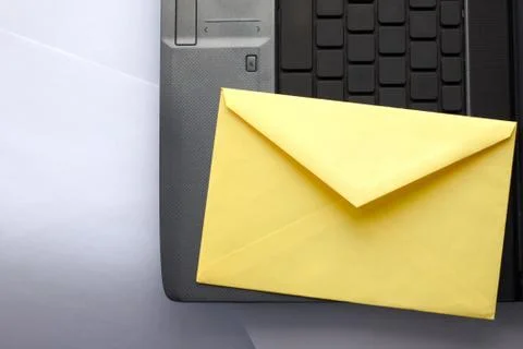 Present mail on keyboard Stock Photos