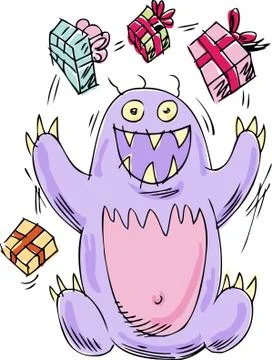 Present monster Stock Illustration