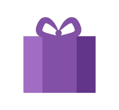 Present of Purple Color Banner Vector Illustration Stock Illustration