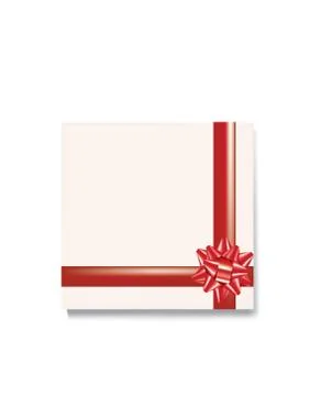 Present with red bow, top view Stock Illustration