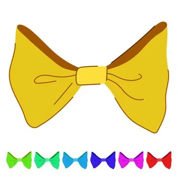 Present red bow vector cartoon graphic Stock Illustration