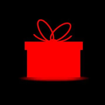 Present In A Red Box Stock Illustration