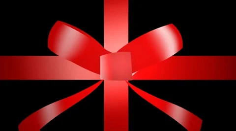 Present ribbon unwrap Stock Footage
