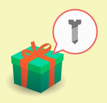 Present with a screw 库存插图